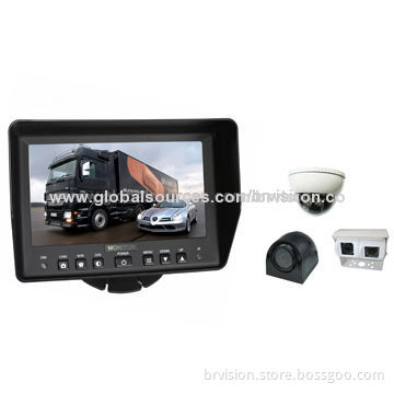 Rear View Camera System with 7-inch Monitor, Waterproof Dome and Dual-lens Camera